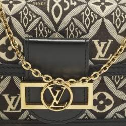 مملوكة مسبقًا Louis Vuitton Since 1854 Dauphine Black/White Canvas Wallet On Chain