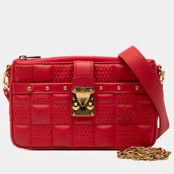 Pre Owned حقيبة لويس فيتون "تروكا بوشيت" جلد نابا مبطن وردي داميير