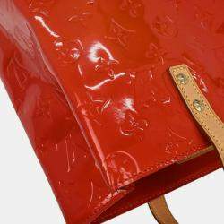 Pre Owned Louis Vuitton Red Vernis Reade MM Tote Handbag