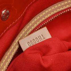 Pre Owned Louis Vuitton Red Vernis Reade MM Tote Handbag