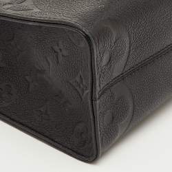 Pre Owned حقيبة لويس فيتون أونثيغو جلد إيمبرتينت مونوغرامية سوداء PM