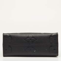 Pre Owned حقيبة لويس فيتون أونثيغو جلد إيمبرتينت مونوغرامية سوداء PM