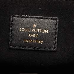 Pre Owned حقيبة لويس فيتون أونثيغو جلد إيمبرتينت مونوغرامية سوداء PM