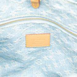 مملوكة مسبقًا حقيبة لوي فيتون دينيم أزرق مونوغرام لت جو بي إم