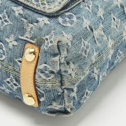 Pre Owned حقيبة لوي فيتون دنيم أزرق مونوجرامي باغي كبيرة GM