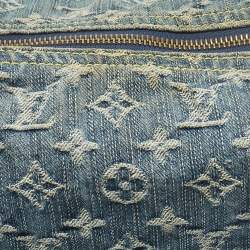 Pre Owned حقيبة لوي فيتون دنيم أزرق مونوجرامي باغي كبيرة GM