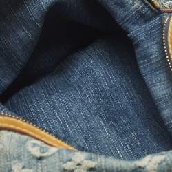 Pre Owned حقيبة لوي فيتون دنيم أزرق مونوجرامي باغي كبيرة GM