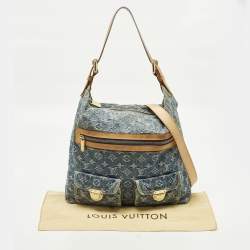Pre Owned حقيبة لوي فيتون دنيم أزرق مونوجرامي باغي كبيرة GM