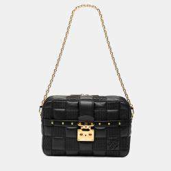 Pre Owned حقيبة لويس فويتون تروكا لامبسكين دامير سوداء MM