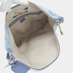 Pre Owned Louis Vuitton Damier Denim 3D Vagabond Bobo Shoulder Bag