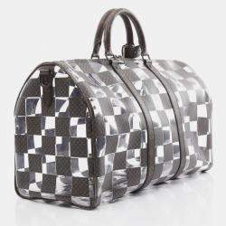 مملوكة مسبقًا Louis Vuitton Keepall Bandouliere 50 Boston Bag Coated Canvas Brown Clear