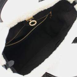 Pre Owned Louis Vuitton On My Side Mm Handbag Taurillon Leather Black