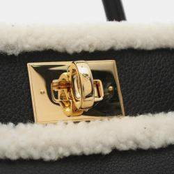 Pre Owned Louis Vuitton On My Side Mm Handbag Taurillon Leather Black