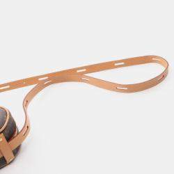 مملوكة مسبقًا حقيبة كتف لوي فويتون ساك كول قماش مغلف جلد مونوجرام بني