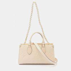 Pre Owned Louis Vuitton On The Go New York Monogram Empreinte Leather Handbag Ivory