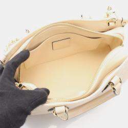 Pre Owned Louis Vuitton On The Go New York Monogram Empreinte Leather Handbag Ivory