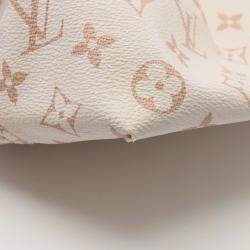 مملوكة مسبقًا حقيبة لويس فويتون أتلانتيس جي إم قماش مطلي مونوغرام أبيض وبني