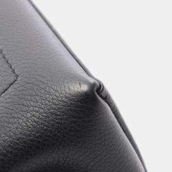 Pre Owned Louis Vuitton Lockme Evermini Handbag In Grained Calfskin Leather Black