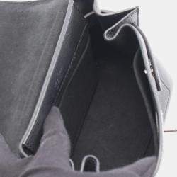 Pre Owned Louis Vuitton Lockme Evermini Handbag In Grained Calfskin Leather Black