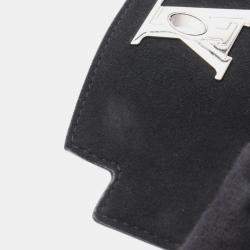 Pre Owned Louis Vuitton Lockme Evermini Handbag In Grained Calfskin Leather Black