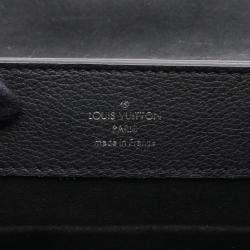 Pre Owned Louis Vuitton Lockme Evermini Handbag In Grained Calfskin Leather Black