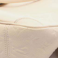 Pre Owned Louis Vuitton Trianon Pm Handbag In Monogram Empreinte Leather Beige