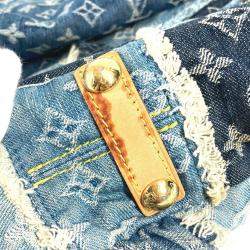 مملوكة مسبقًا حقيبة كتف بوستي قماش أزرق لوي فيتون مونوغرام دينم باتشوورك كروس بودي رسول