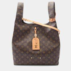 Pre Owned حقيبة لويس فيتون أتلانتس قماش مطلي وجلد مونوجرام بني GM