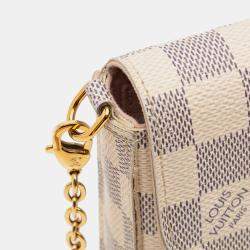 Pre Owned حقيبة لويس فيتون بوشت فليس ضامر أزور أبيض