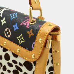 Pre Owned Louis Vuitton Monogram Multicolore Sac Dalmatian Shoulder Bag In Harako Noir And Black