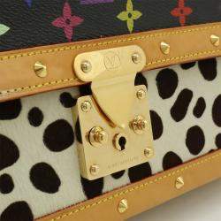 Pre Owned Louis Vuitton Monogram Multicolore Sac Dalmatian Shoulder Bag In Harako Noir And Black