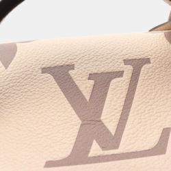 Pre Owned Louis Vuitton Vanity Pm Handbag In Coated Canvas And Leather Monogram Empreinte Beige Brown