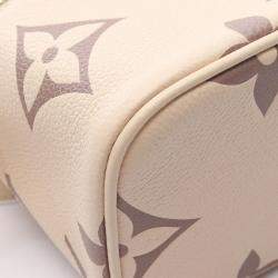 Pre Owned Louis Vuitton Vanity Pm Handbag In Coated Canvas And Leather Monogram Empreinte Beige Brown