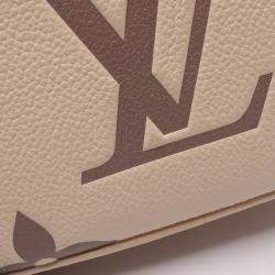 Pre Owned Louis Vuitton Vanity Pm Handbag In Coated Canvas And Leather Monogram Empreinte Beige Brown