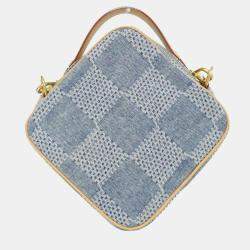 Pre Owned Louis Vuitton Damier Denim 3D Chess Messenger Shoulder Bag
