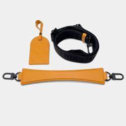 مملوكة مسبقًا Louis Vuitton Shoulder Bag Monogram Macassar Soft Polochon Handbag Black