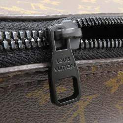 مملوكة مسبقًا Louis Vuitton Shoulder Bag Monogram Macassar Soft Polochon Handbag Black