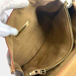 Pre Owned Louis Vuitton M47149 Monogram Dauphine Soft Gm Bag Crossbody Flap Handbag Chain 2-Way Shoulder Canvas Brown