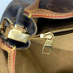 Pre Owned Louis Vuitton M47149 Monogram Dauphine Soft Gm Bag Crossbody Flap Handbag Chain 2-Way Shoulder Canvas Brown