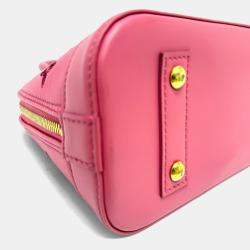 Pre Owned Louis Vuitton Broderie Anglaise Alma Bb 2-Way Leather Handbag Pink
