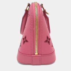 Pre Owned Louis Vuitton Broderie Anglaise Alma Bb 2-Way Leather Handbag Pink