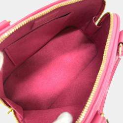 Pre Owned Louis Vuitton Broderie Anglaise Alma Bb 2-Way Leather Handbag Pink