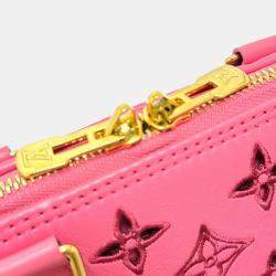 Pre Owned Louis Vuitton Broderie Anglaise Alma Bb 2-Way Leather Handbag Pink