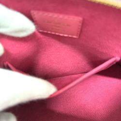 Pre Owned Louis Vuitton Broderie Anglaise Alma Bb 2-Way Leather Handbag Pink