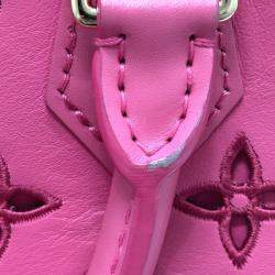 Pre Owned Louis Vuitton Broderie Anglaise Alma Bb 2-Way Leather Handbag Pink