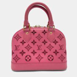 Pre Owned Louis Vuitton Broderie Anglaise Alma Bb 2-Way Leather Handbag Pink