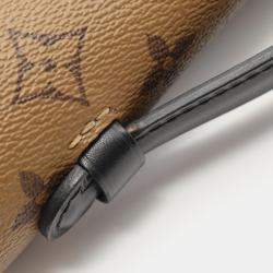 مملوكة مسبقًا حقيبة يد لوي فيتون ميتيس م.م. في قماش مطلي وجلد مع مونوجرام عكسي بني أسود