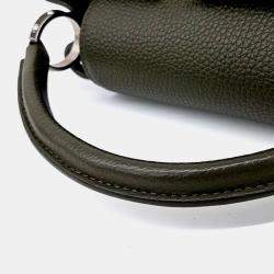 Pre Owned Louis Vuitton Green Leather Capucines BB