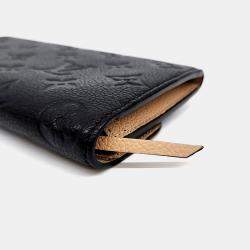مملوكة مسبقًا Louis Vuitton Black Leather Empreinte Emilie Wallet