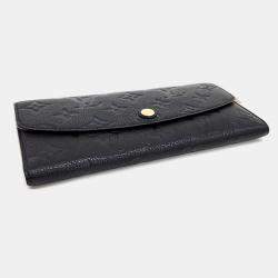 مملوكة مسبقًا Louis Vuitton Black Leather Empreinte Emilie Wallet